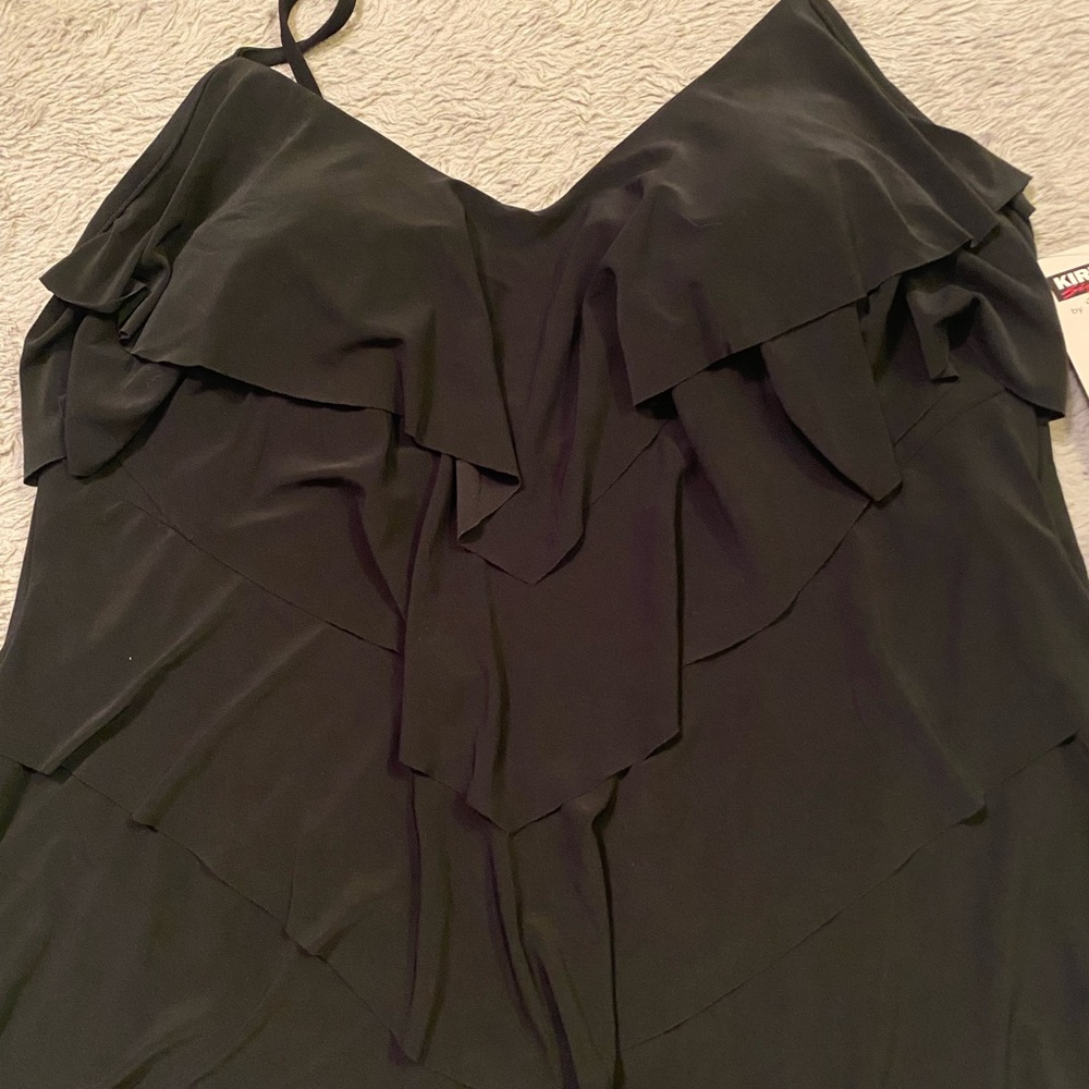 Kirkland Signature By MIRACLESUIT TANKINI TOP Size 12, Solid Black, Layered) - Picture 3 of 10